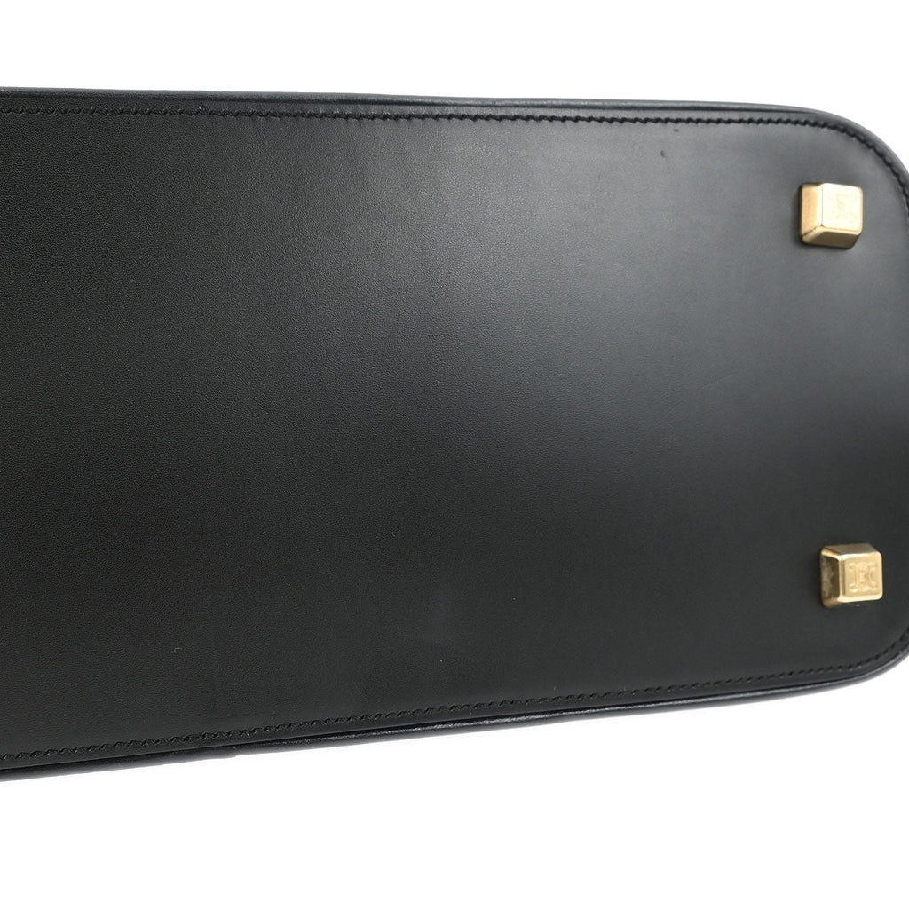 Celine Black Leather Tote Handbag