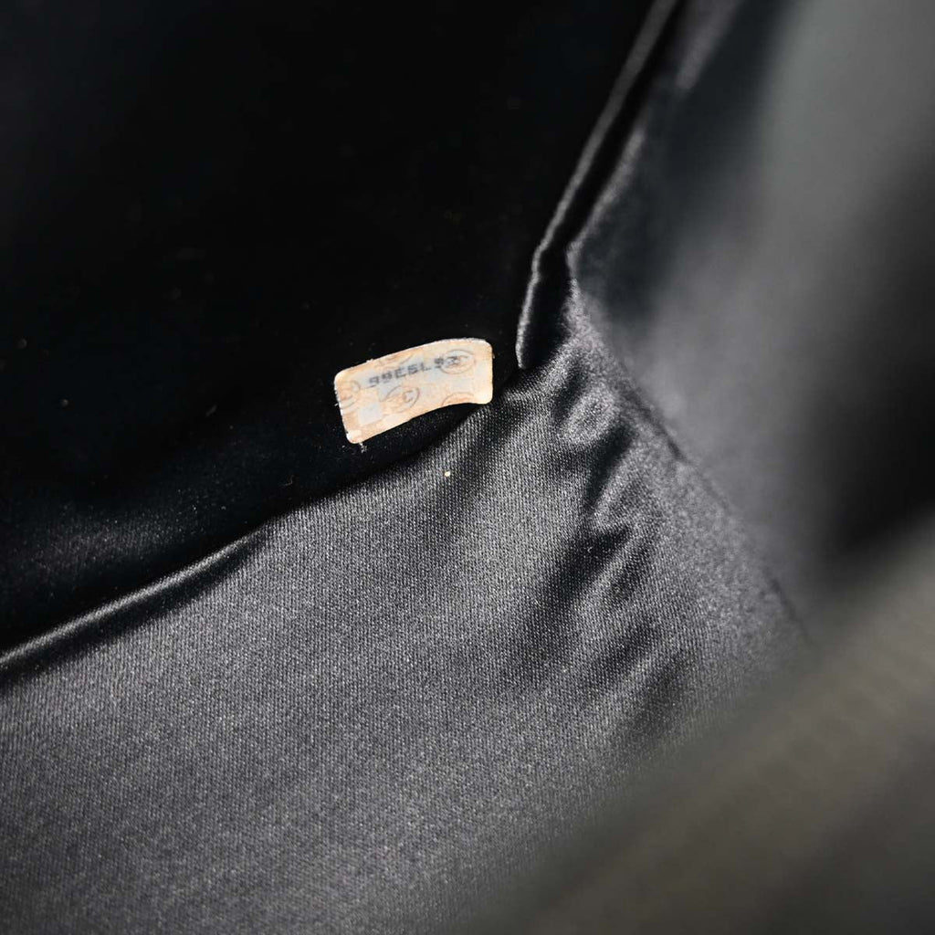 Chanel 1991-1994 Black Satin Handbag