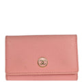 Chanel 2003-2004 Pink Calfskin Key Case Small Good