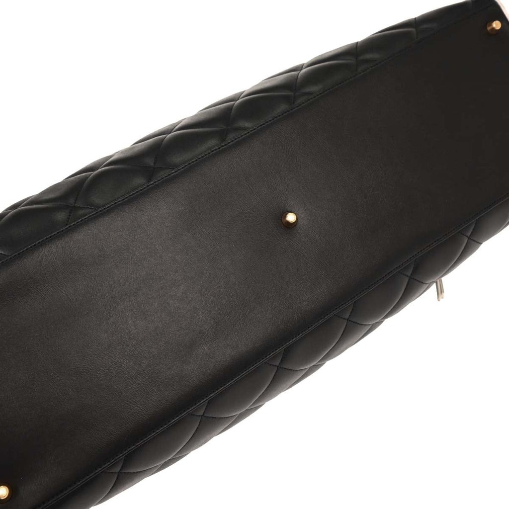 Chanel 1994-1996 Black Calfskin Travel Bowling Bag