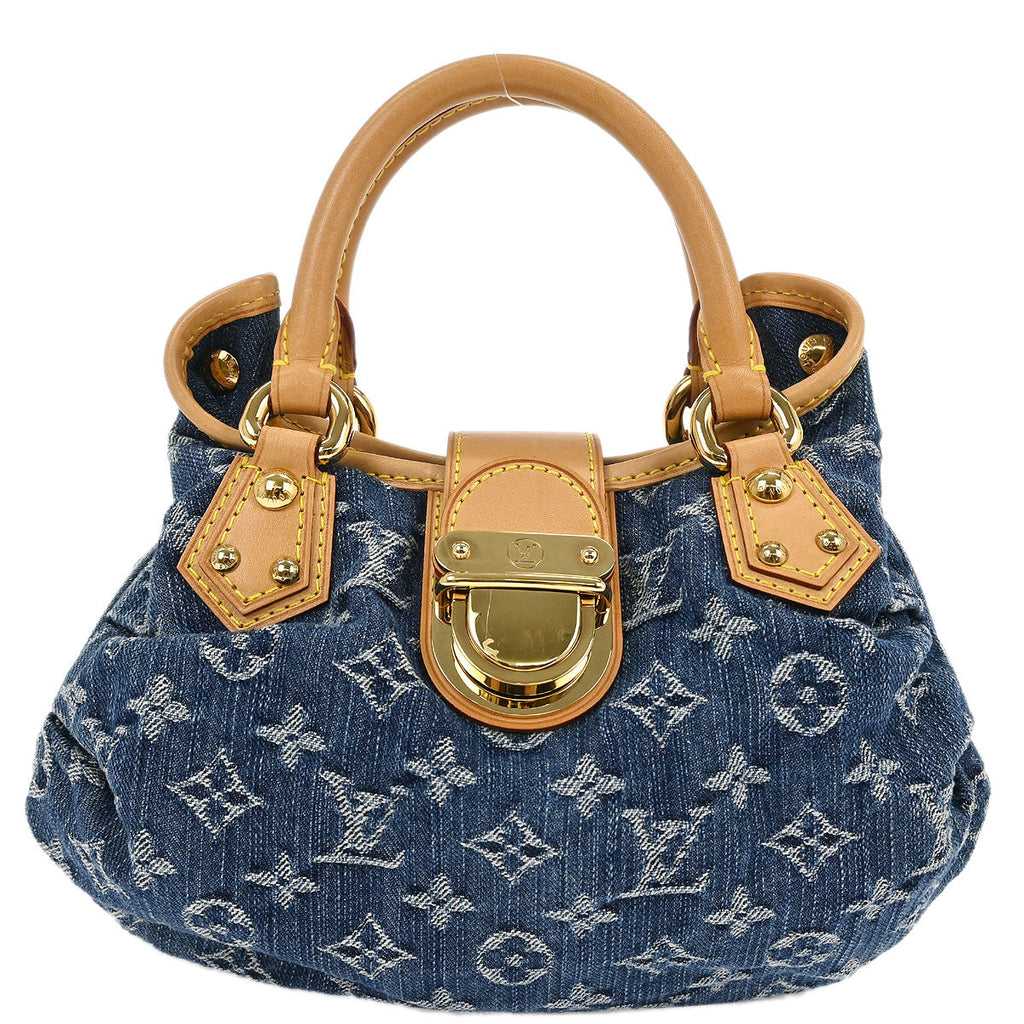 Louis Vuitton Blue Monogram Denim Pleaty Handbag M95020