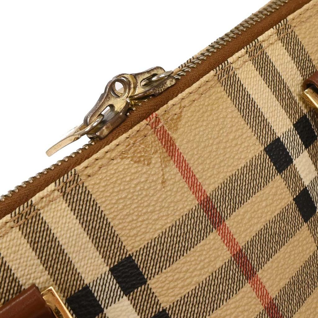 Burberry Beige PVC House Check Handbag