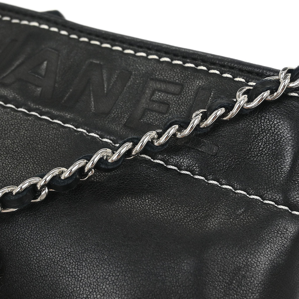 Chanel Black Lambskin Pouch Handbag
