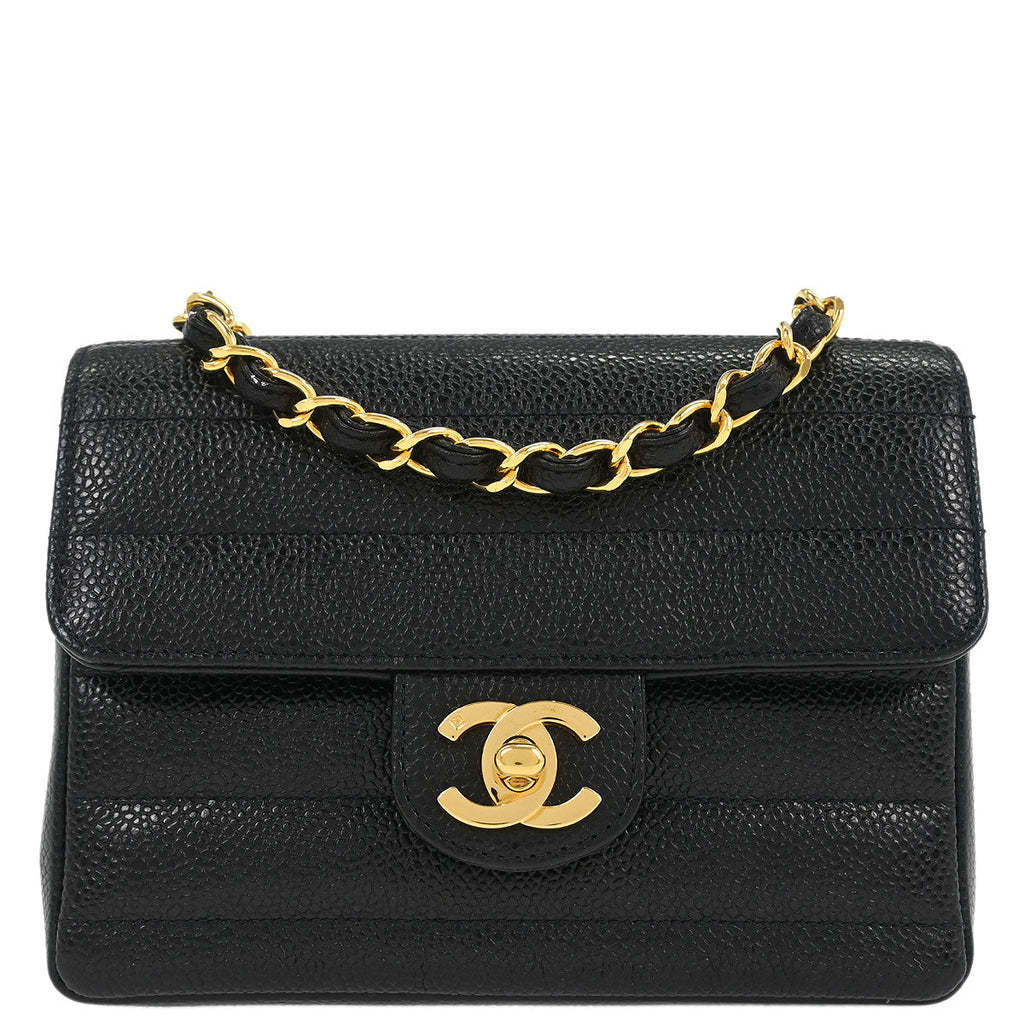 Chanel Black Caviar Mini Classic Square Flap Bag