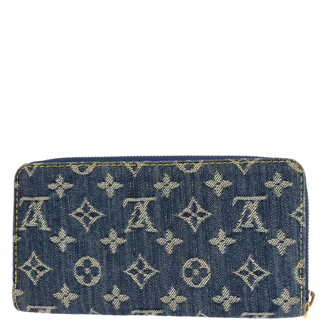 Louis Vuitton Blue Monogram Denim Zippy Wallet M95341