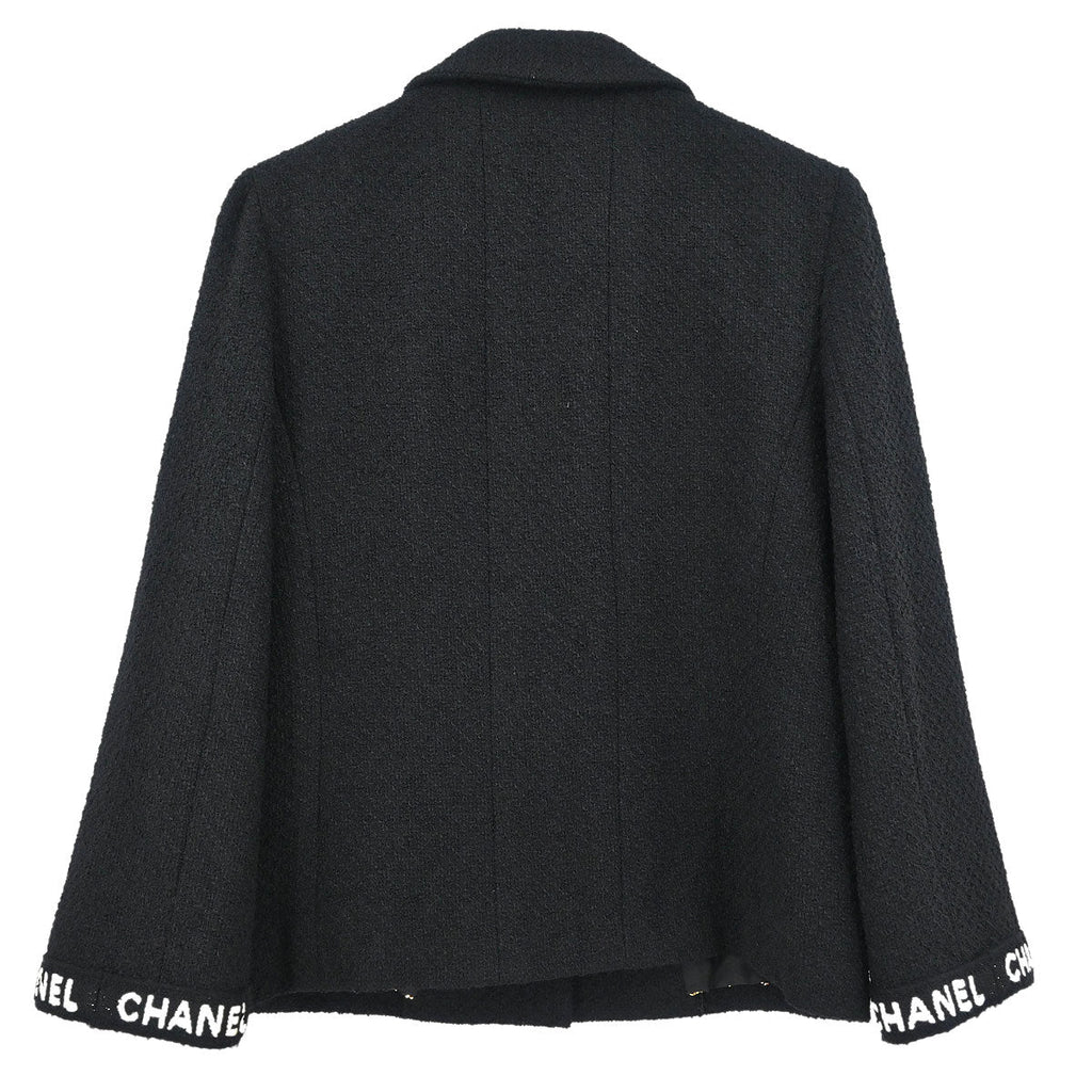 Chanel Single Breasted Jacket Black #36