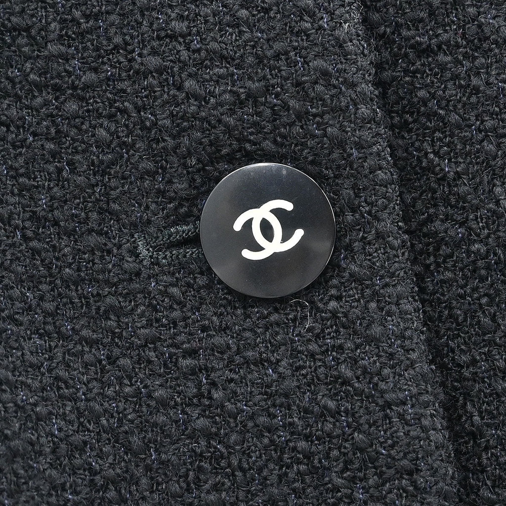 Chanel Single Breasted Jacket Black #36