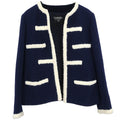 Chanel Collarless Jacket Navy