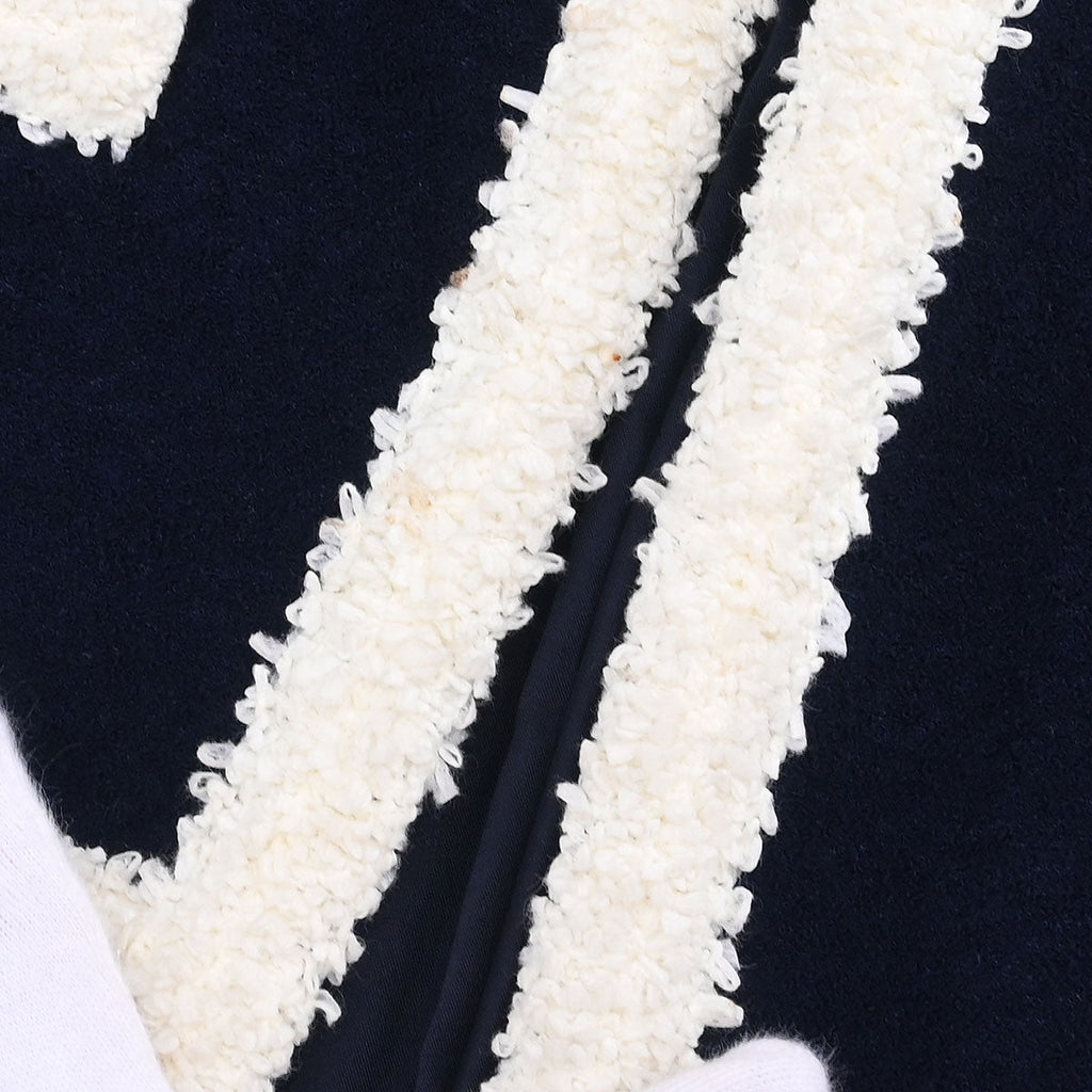 Chanel Collarless Jacket Navy