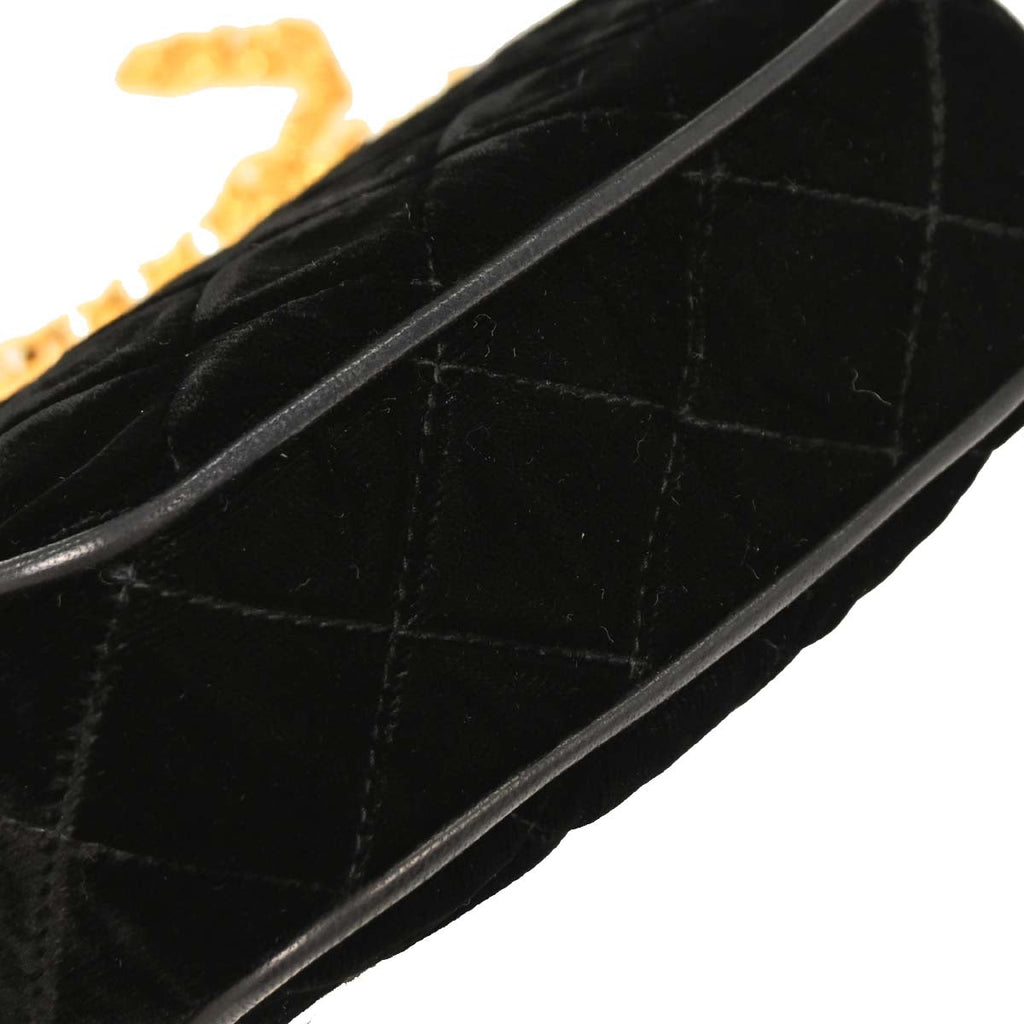 Chanel Black Velvet Shoulder Bag