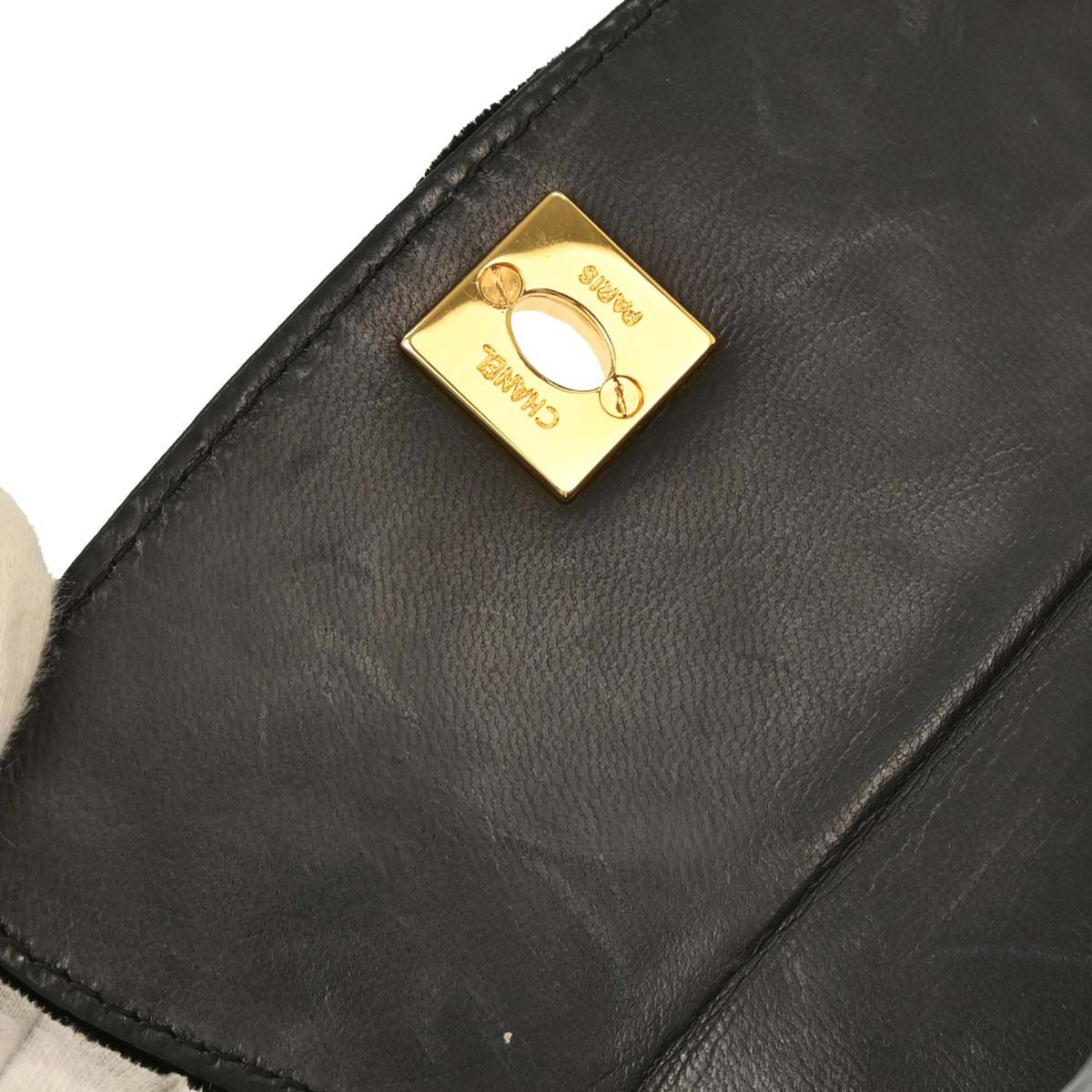 Chanel Black Velvet Shoulder Bag