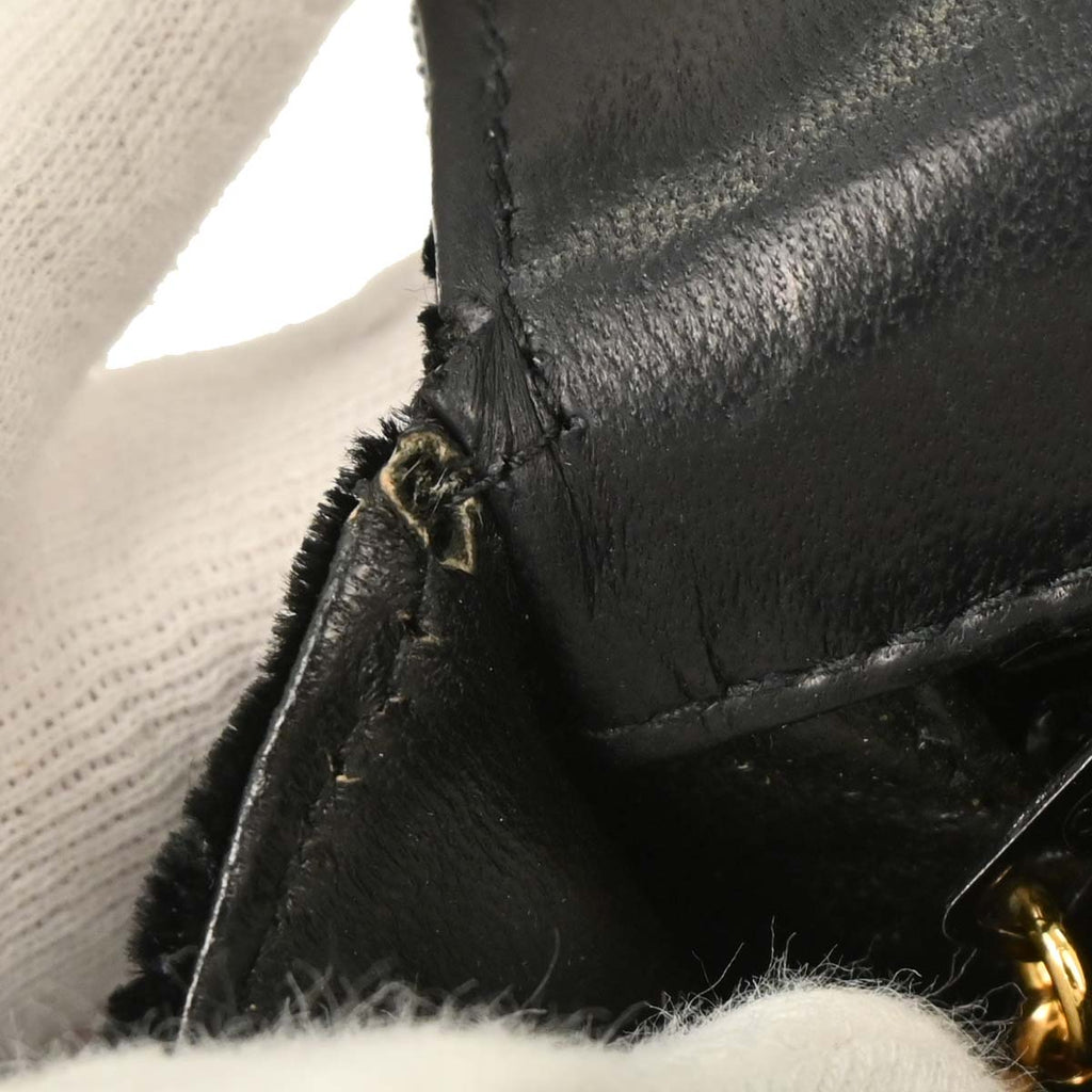 Chanel Black Velvet Shoulder Bag