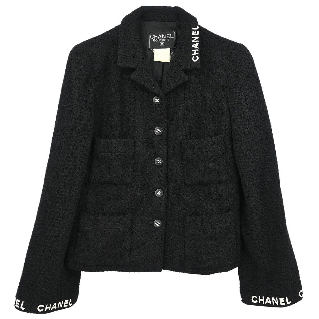 Chanel Single Breasted Jacket Black