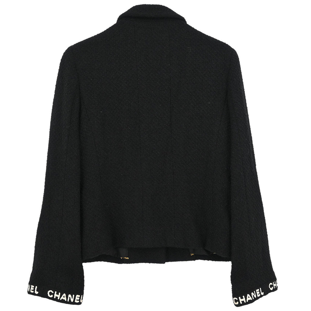 Chanel Single Breasted Jacket Black
