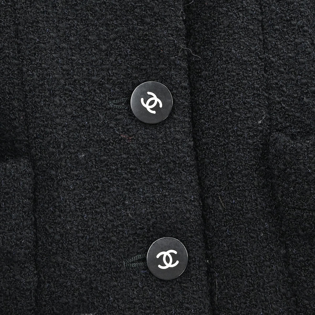Chanel Single Breasted Jacket Black