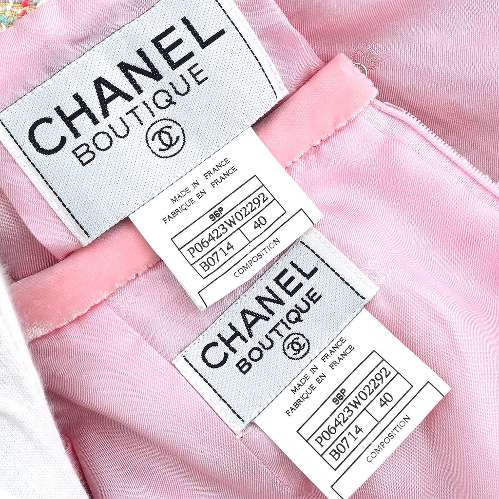 Chanel Setup Suit Jacket Skirt Pink #40