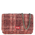 Chanel 2019 Pink Tweed Mademoiselle Lock Classic WOC Wallet On Chain