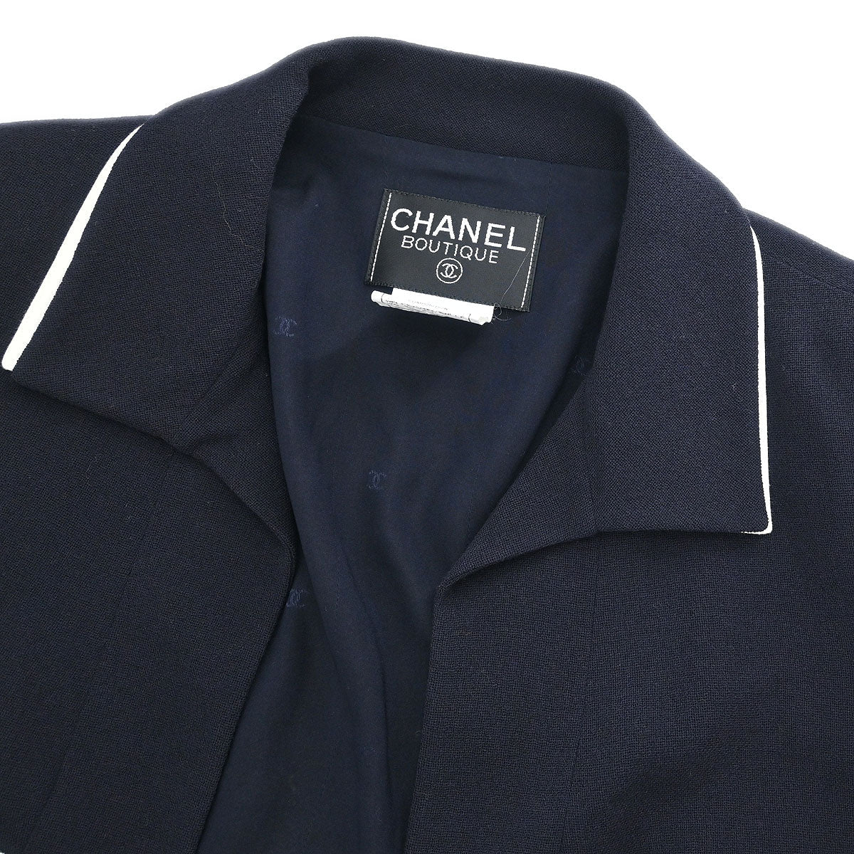 Chanel Single Breasted Jacket Black #42