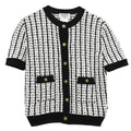 Chanel Short Sleeve Cardigan White #42