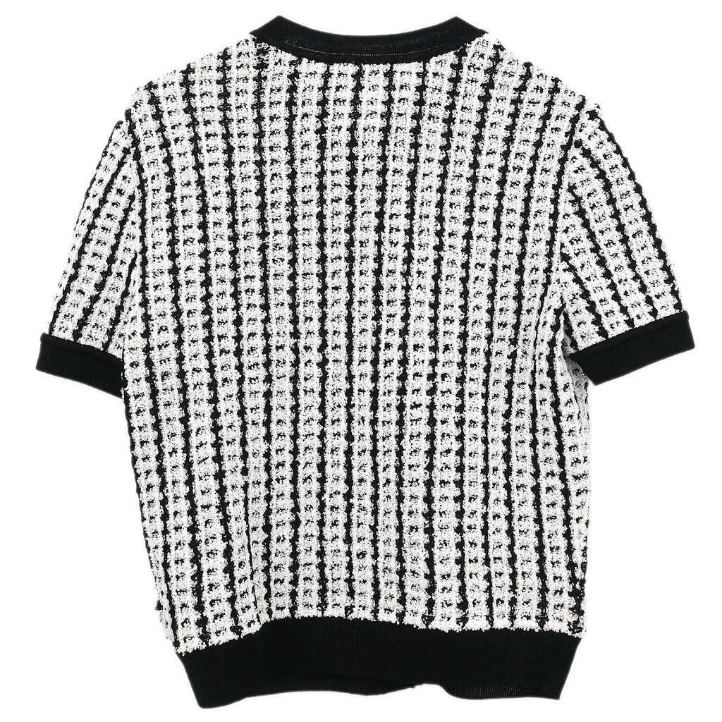Chanel Short Sleeve Cardigan White #42