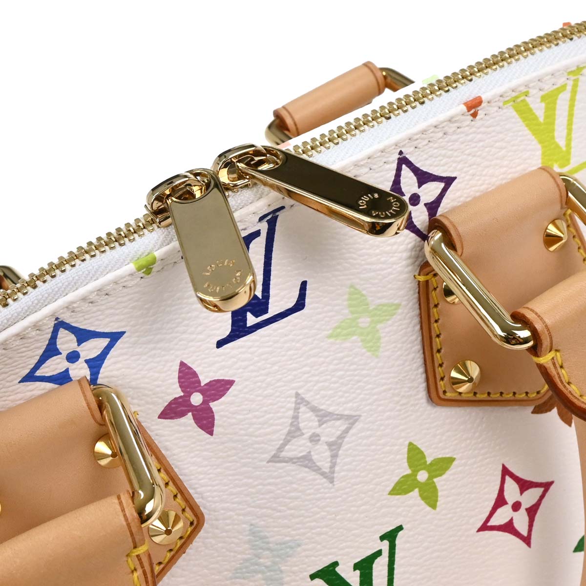 Louis Vuitton White Monogram Multicolor Alma Handbag M92647