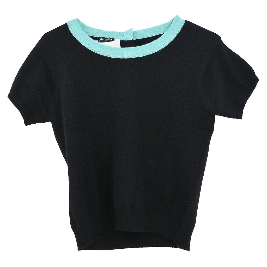 Chanel 1995 Set Cardigan Short Sleeve Top Black #42