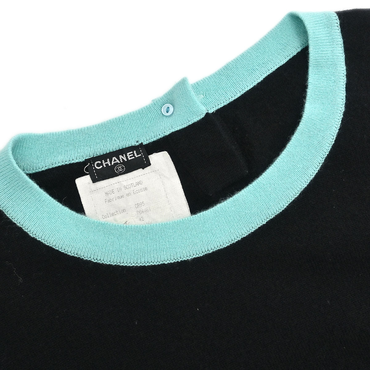 Chanel 1995 Set Cardigan Short Sleeve Top Black #42