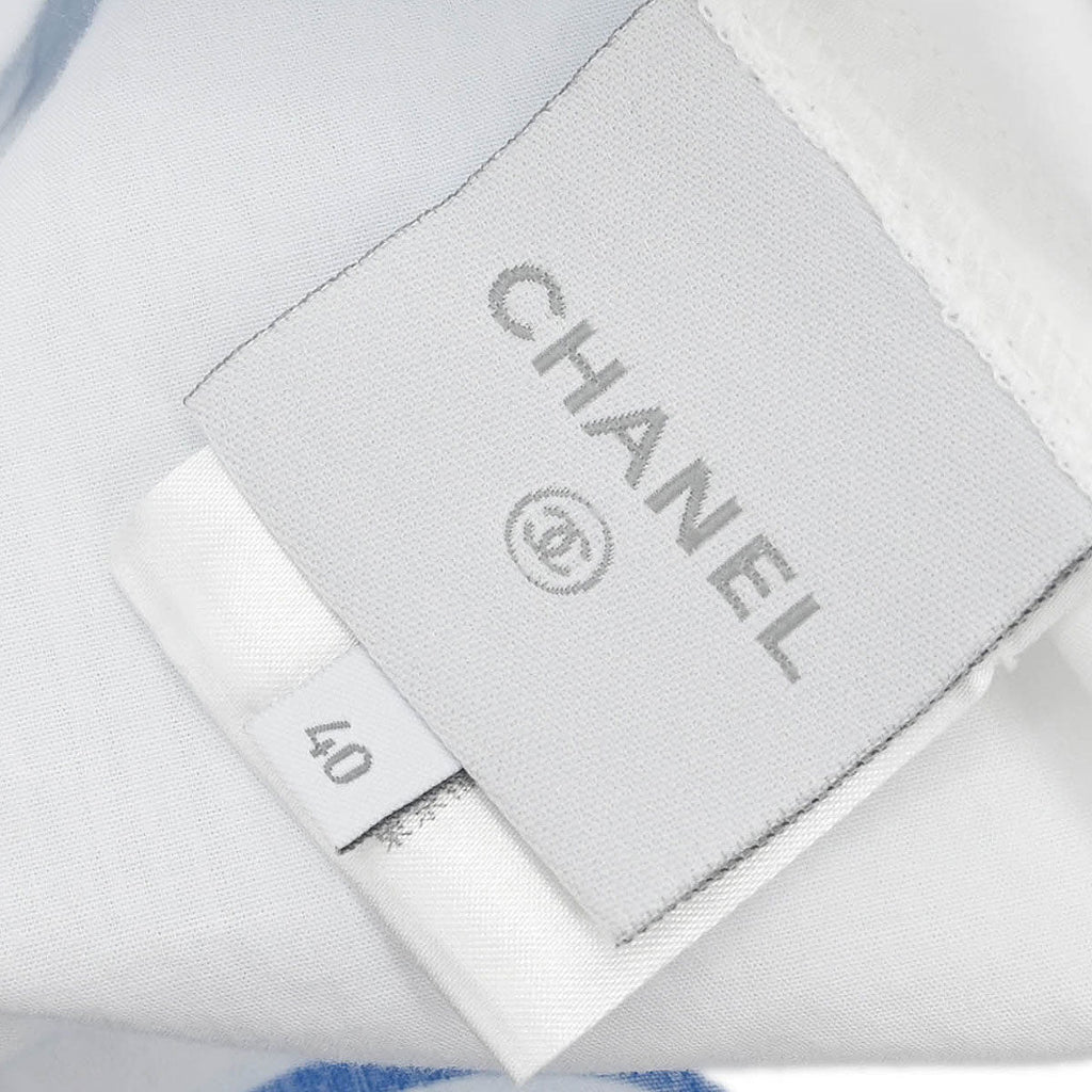 Chanel 2006 Sports Line Short Sleeve Shirt Blouse Top White #40