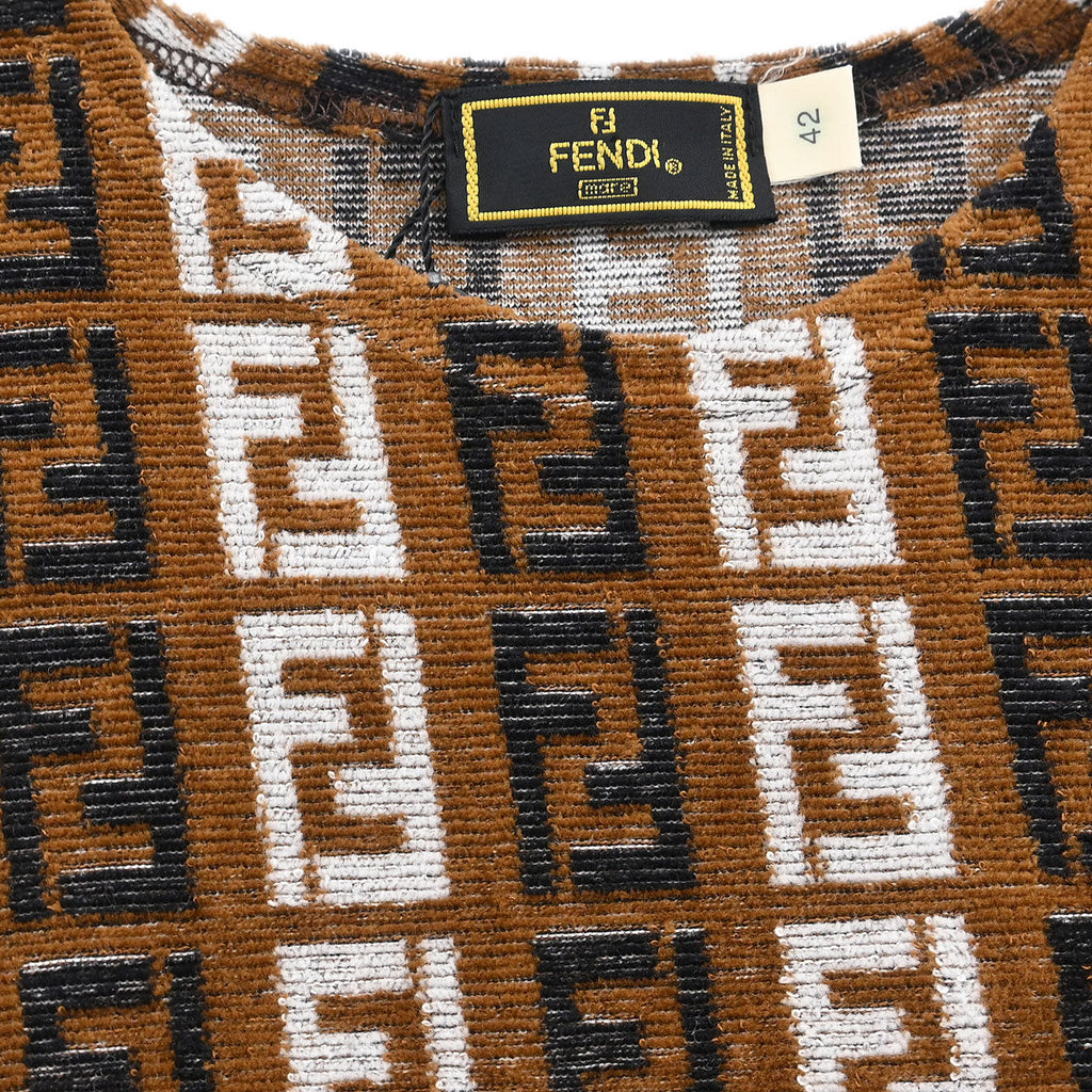 Fendi Short Sleeve Top Zucca Brown #42