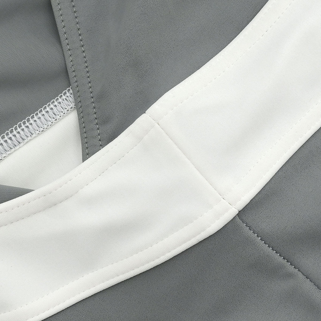Chanel 2001 Swimwear Swimsuit Sport Line White Gray #40