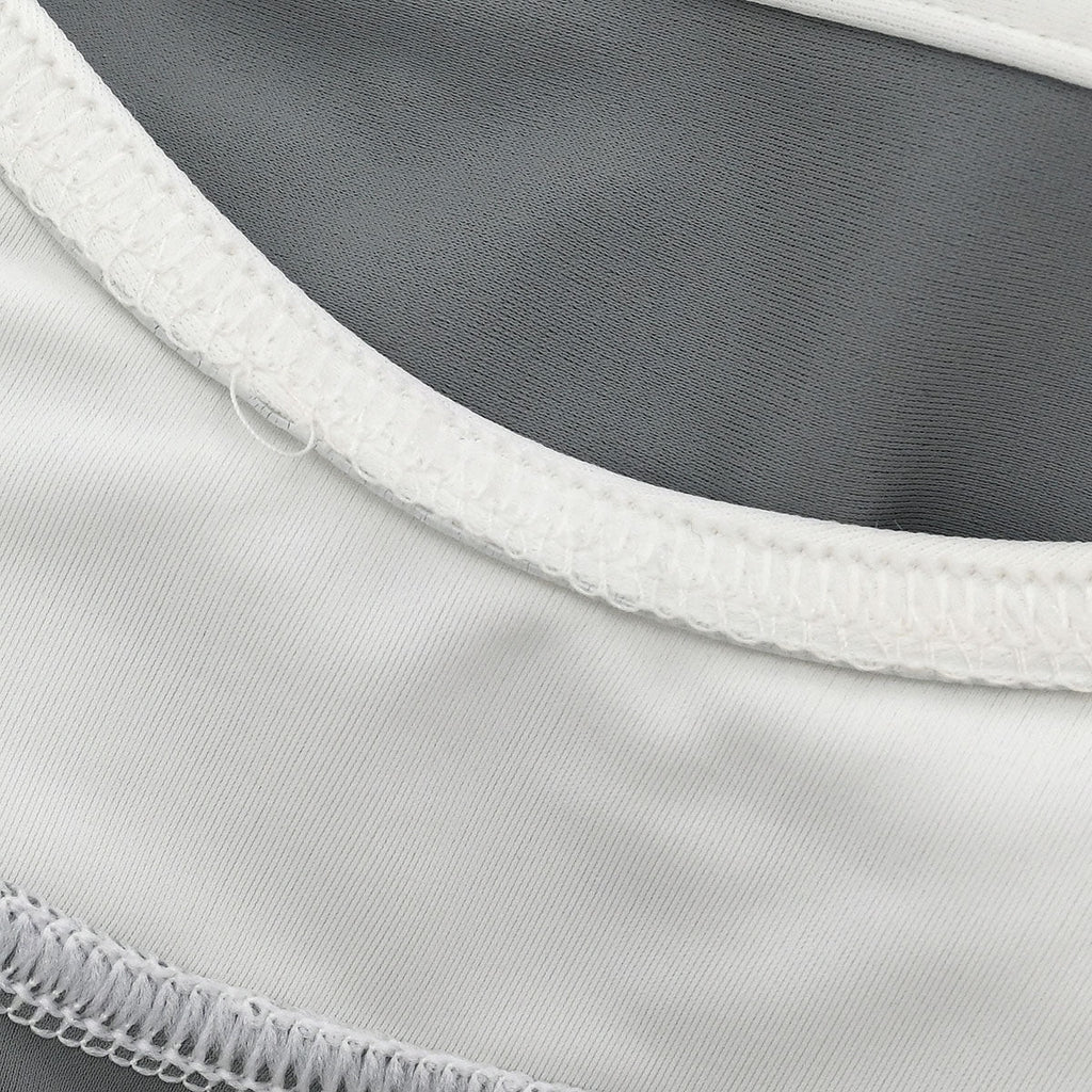 Chanel 2001 Swimwear Swimsuit Sport Line White Gray #40