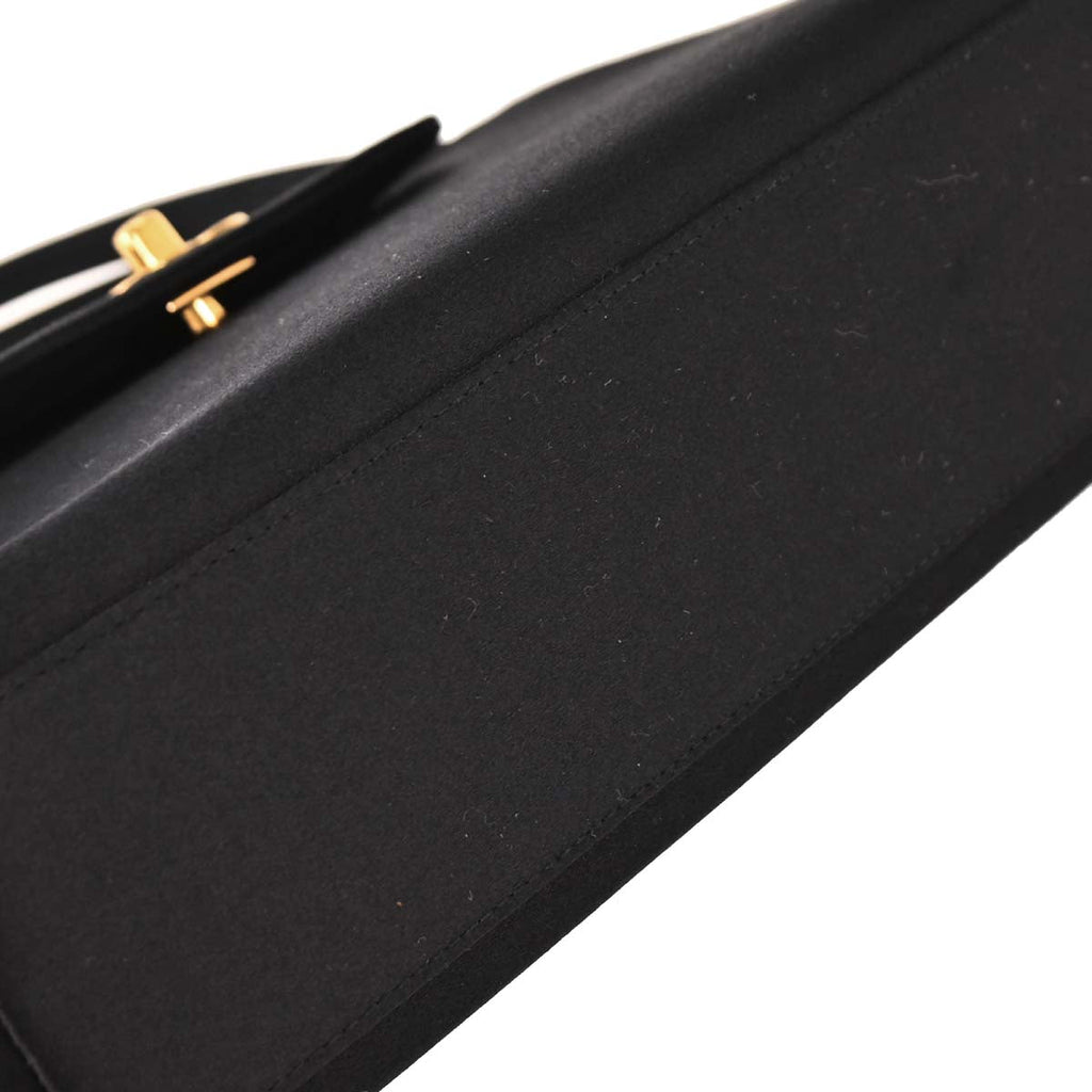 Chanel 1997-1999 Black Satin Handbag