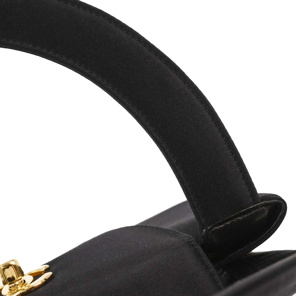 Chanel 1997-1999 Black Satin Handbag
