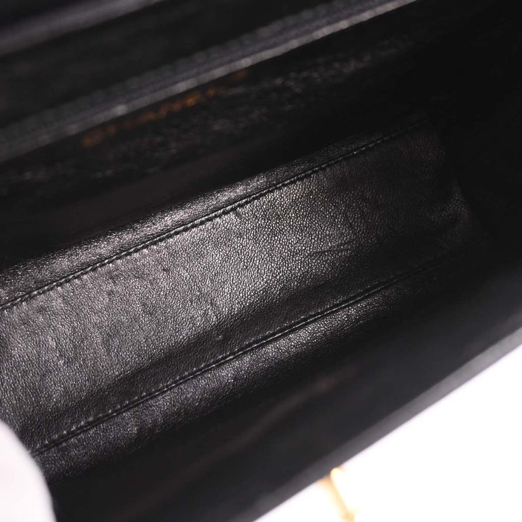 Chanel 1997-1999 Black Satin Handbag
