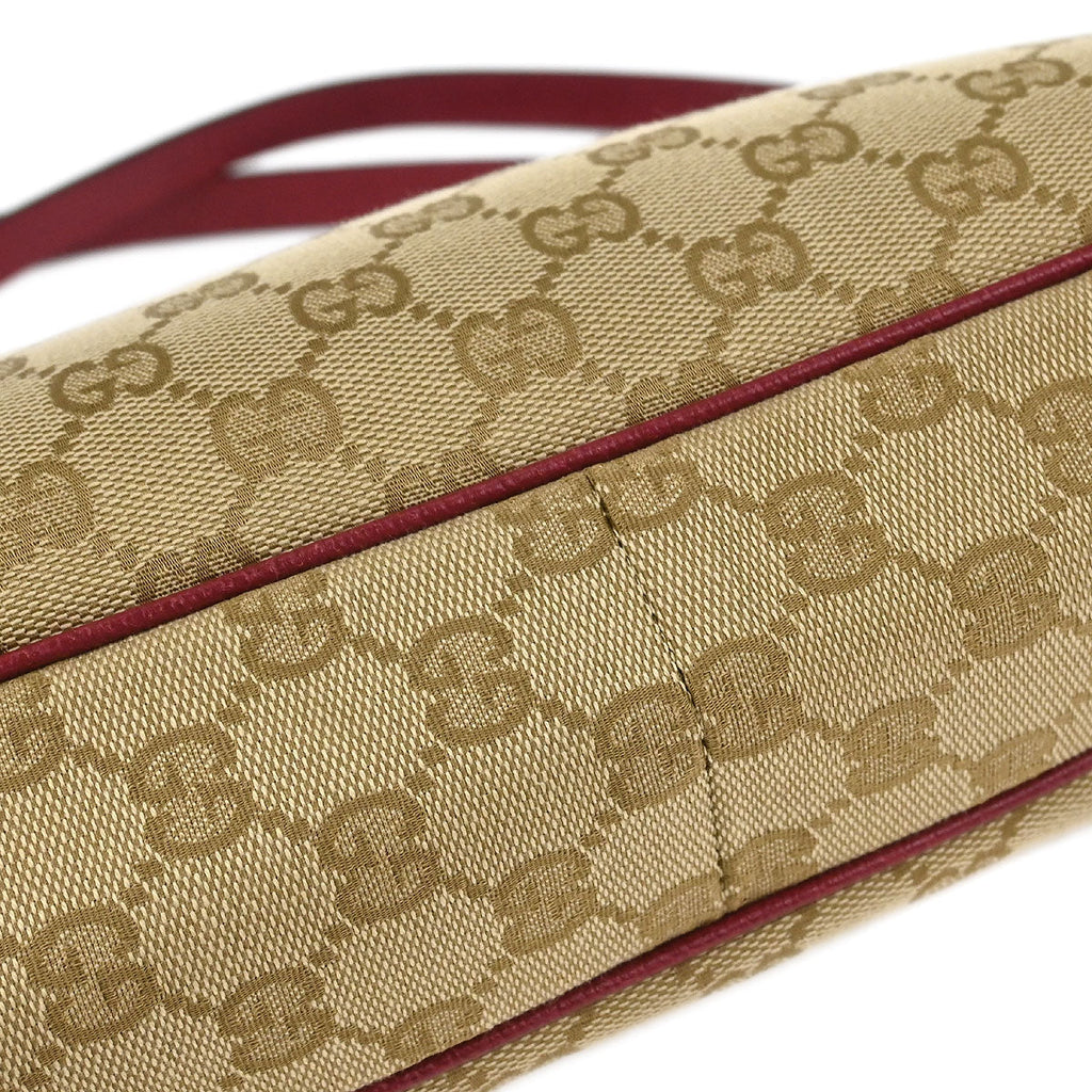 Gucci Beige Canvas GG Hobo Handbag