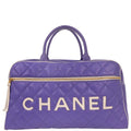 Chanel Purple 1994-1996 Calfskin Bowling Bag