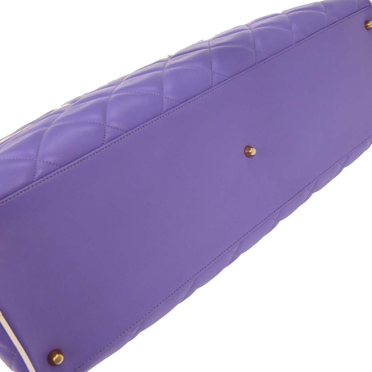 Chanel Purple 1994-1996 Calfskin Bowling Bag