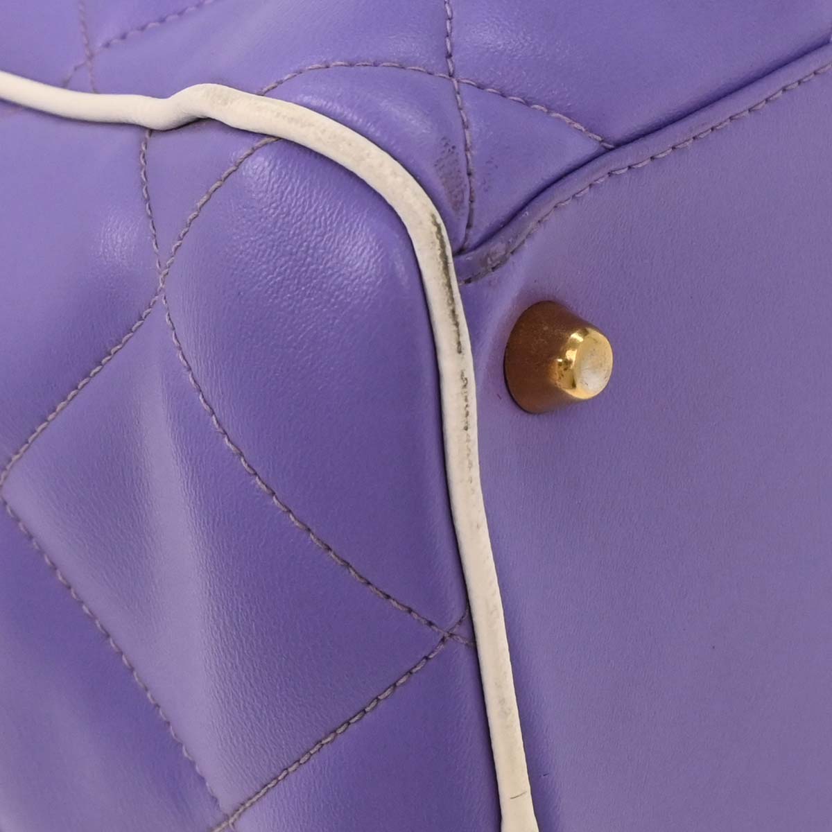 Chanel Purple 1994-1996 Calfskin Bowling Bag