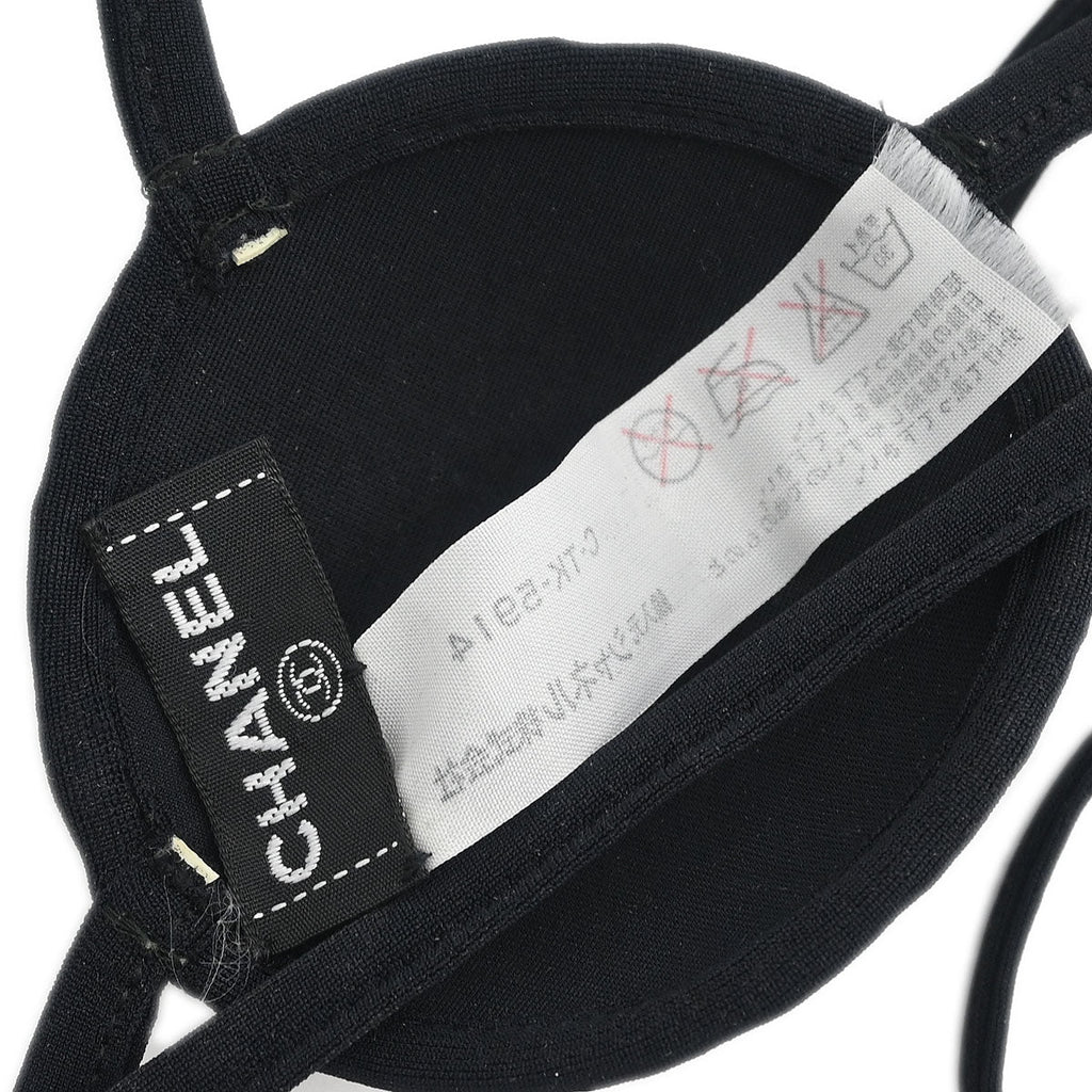 Chanel 1996 Micro Bikini Swimsuit Black #38