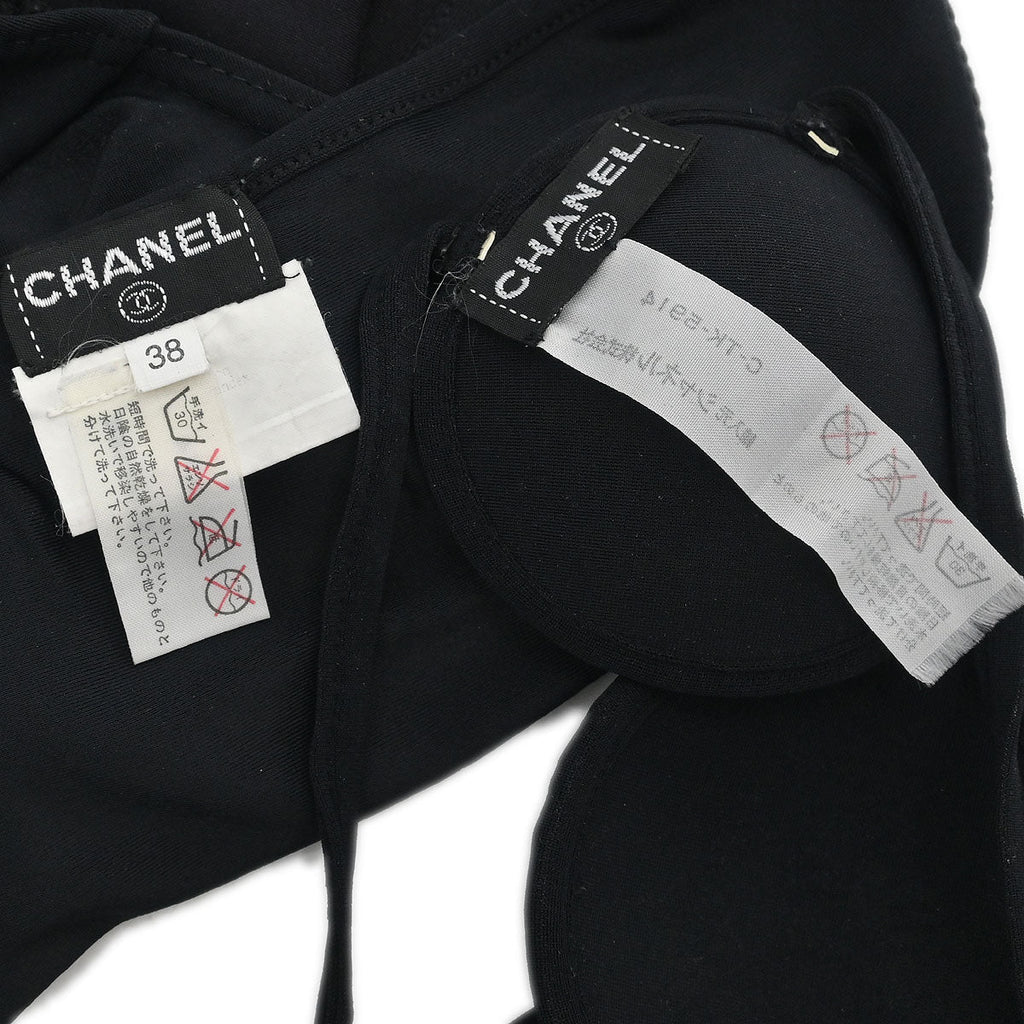 Chanel 1996 Micro Bikini Swimsuit Black #38