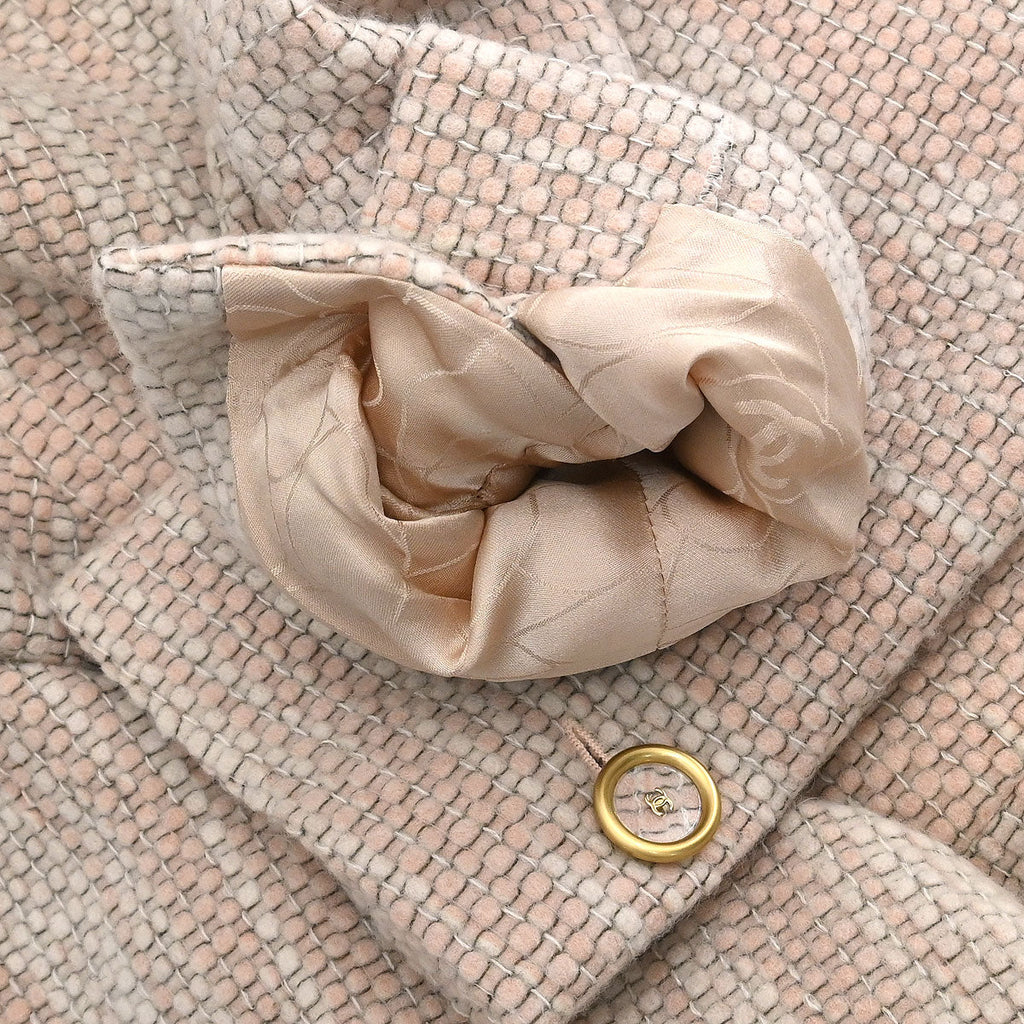Chanel 2001 Single Breasted Coat Pink #38
