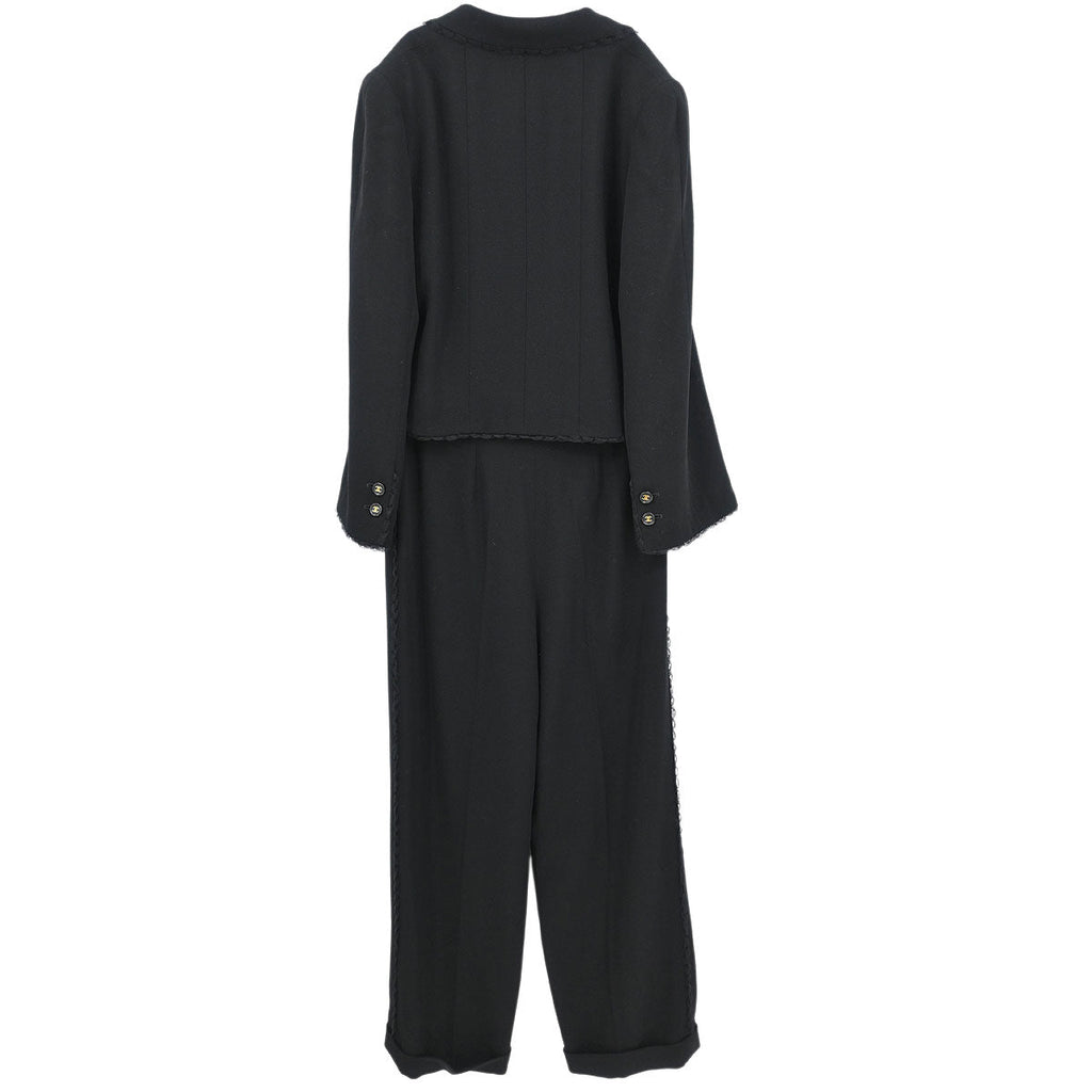 Chanel 1995 Setup Jacket Pants Black #38
