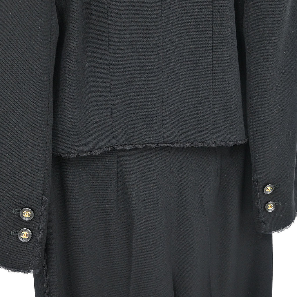 Chanel 1995 Setup Jacket Pants Black #38