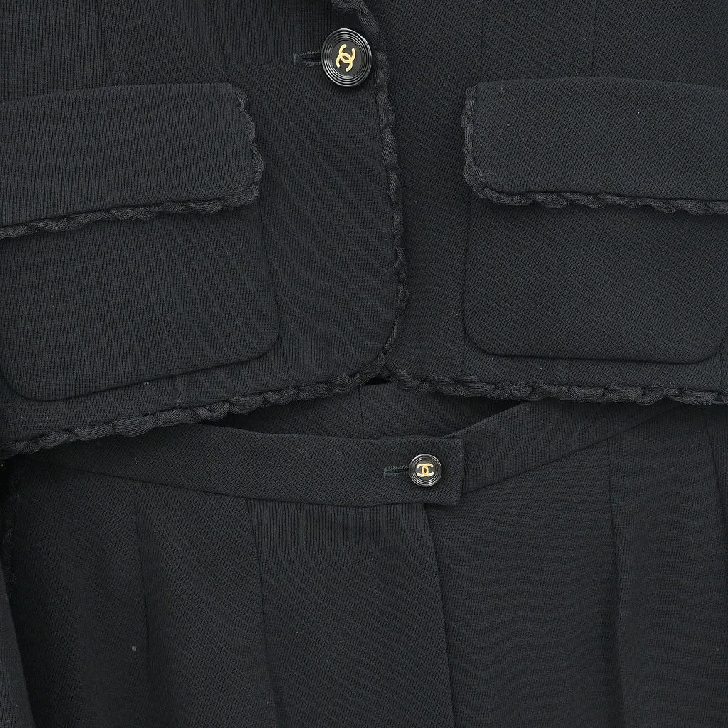 Chanel 1995 Setup Jacket Pants Black #38