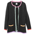 Chanel 1998 Set Cardigan Short Sleeve Top Gray #40