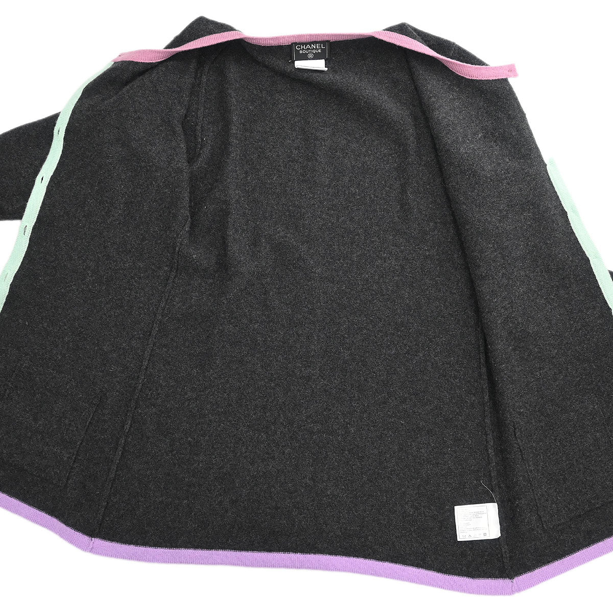 Chanel 1998 Set Cardigan Short Sleeve Top Gray #40