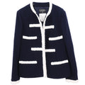 Chanel 1995 Collarless Jacket Navy #44