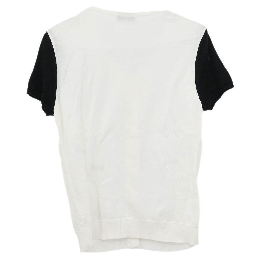 Chanel Short Sleeve Cardigan White #36