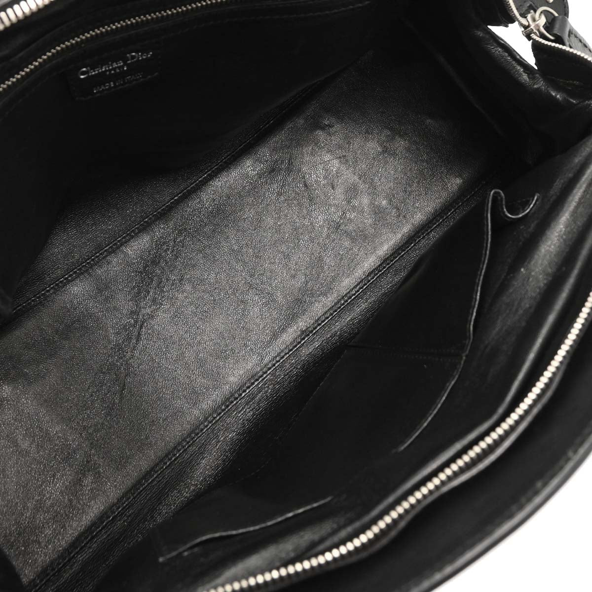 Christian Dior 2006 Black Leather My Dior Frame Bowling Handbag