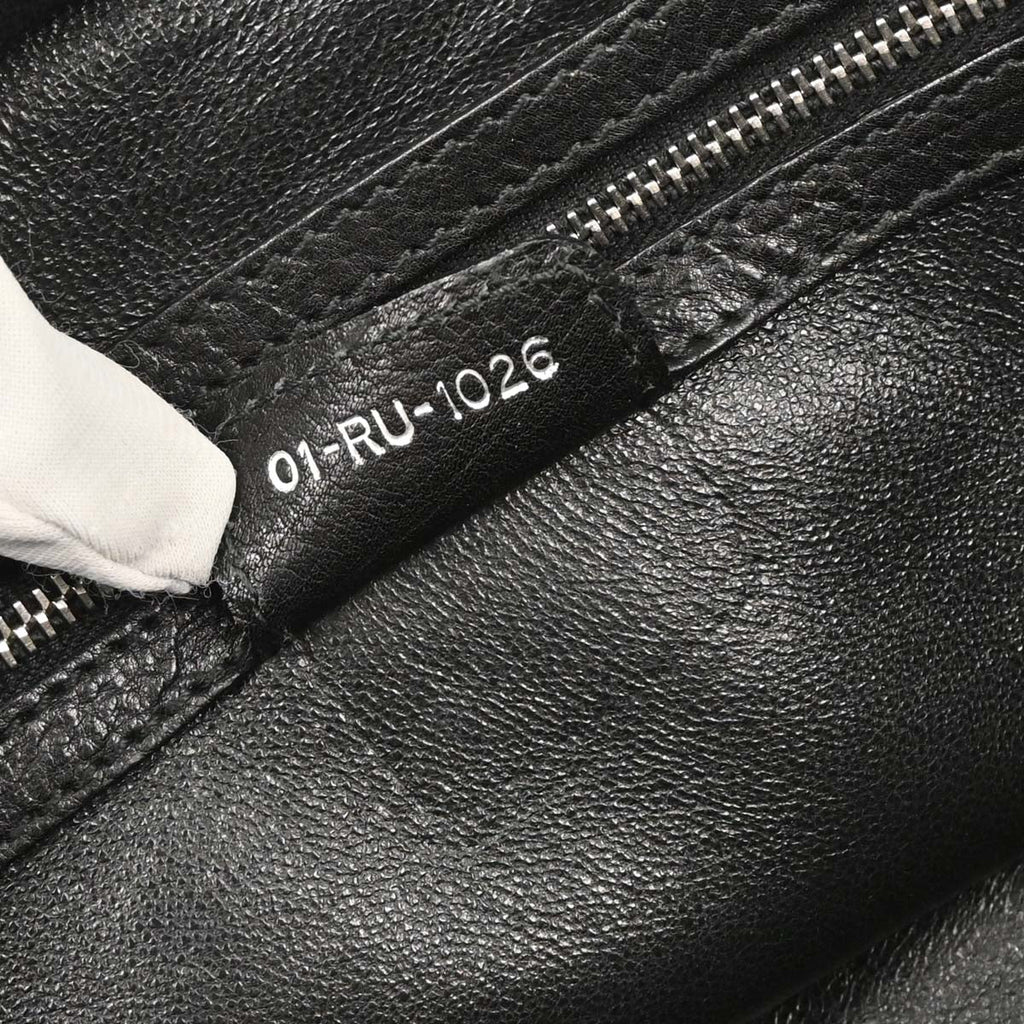 Christian Dior 2006 Black Leather My Dior Frame Bowling Handbag